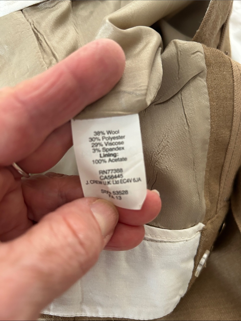 J. Crew Woman’s Dress Capris bell bottom in Camel Brown - Picture 4 of 4